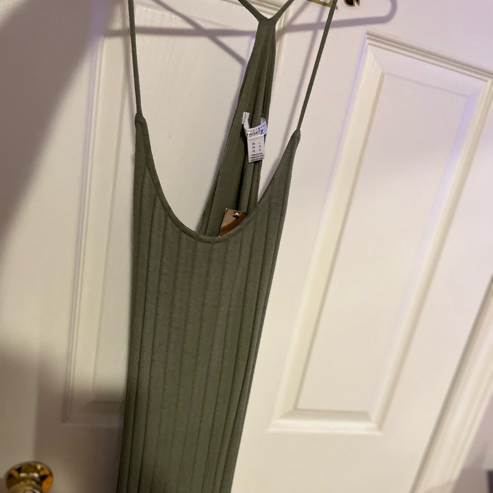 Olive green bodycon dress